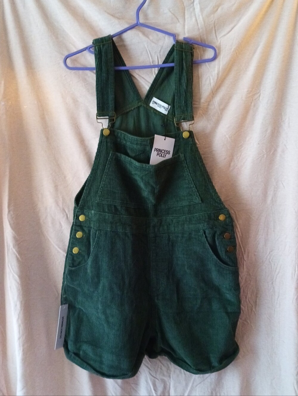 NWT Princess Polly Kacey Short Overalls Khaki US8